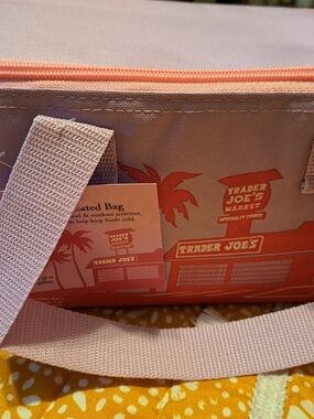 Trader Joe's Pink /light purple Mini Tote Bag